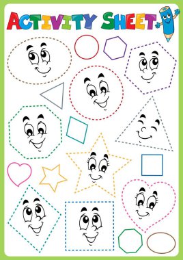 Activity sheet topic image 3 - eps10 vector illustration. clipart