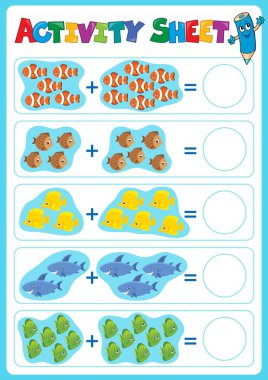 Activity sheet topic image 5 - eps10 vector illustration. clipart