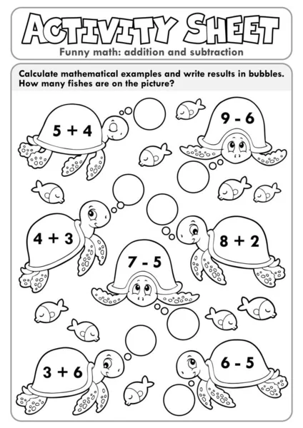 活动表数学主题7 第10页矢量说明 — 图库矢量图片