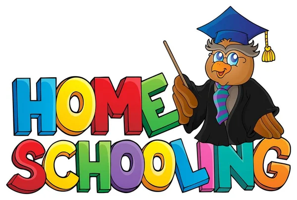 Home Scuola Tema Segno Eps10 Vettoriale Illustrazione — Vettoriale Stock