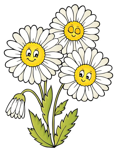 Papatya Çiçeği Temalı Resim Eps10 Vektör Illüstrasyonu — Stok Vektör