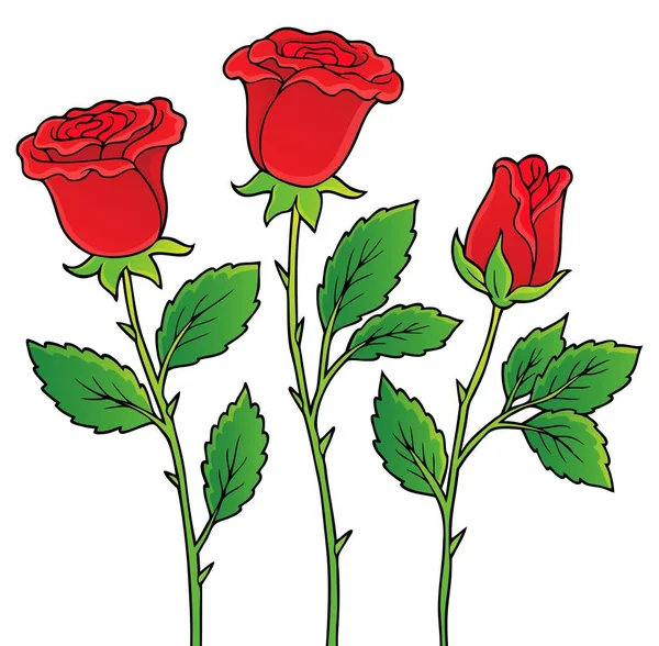 Rózsa Virág Téma Kép Eps10 Vektor Illusztráció — Stock Vector