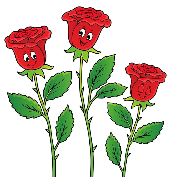 Rózsa Virág Téma Kép Eps10 Vektor Illusztráció — Stock Vector