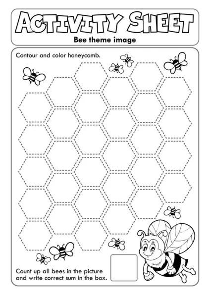 Тема Активності Бджолиного Листа Eps10 Векторні Ілюстрації — стоковий вектор