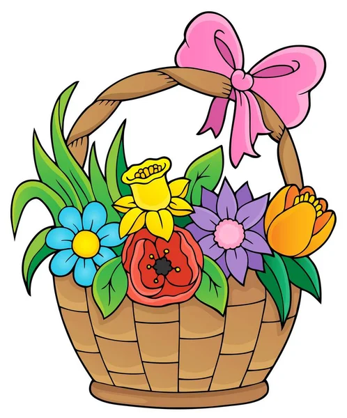 Learn How to Draw Flowers Basket for Kids (Flowers) Step by Step : Drawing  Tutorials