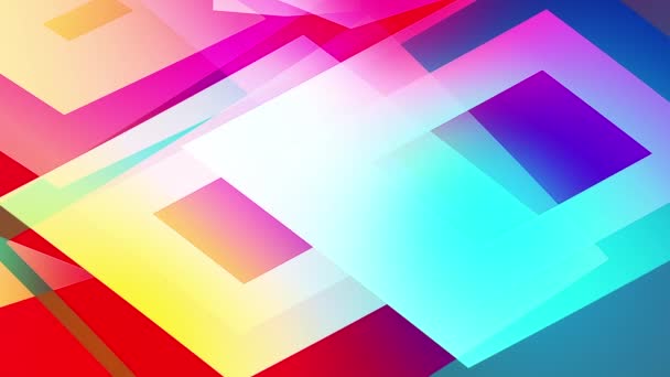 Slow motion of colourful shapes — Stock Video