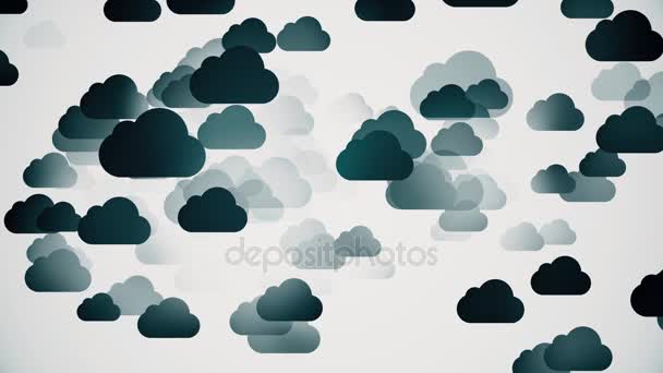 Nuvens em movimento sinais — Vídeo de Stock