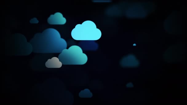 Movimiento de nubes signos — Vídeos de Stock