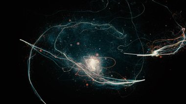 parlak yıldız ile köpüklü iz  