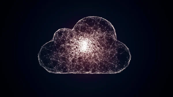 Wolke des Computernetzwerks — Stockfoto