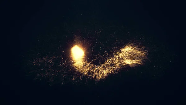Glitzernde Sterne mit funkelnden Spuren — Stockfoto
