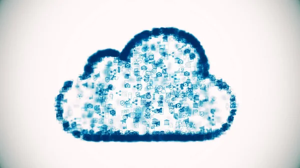 Nube de red informática — Foto de Stock