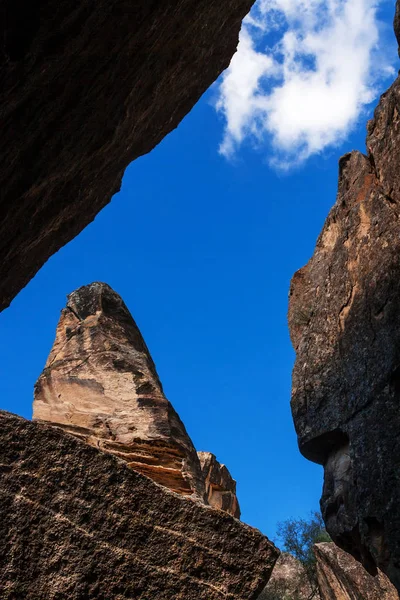 Gobustan 바위 예술 문화 풍경 — 스톡 사진