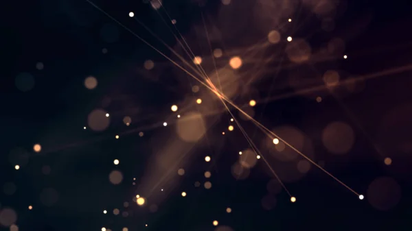 parlayan parçacıklar ve çizgiler