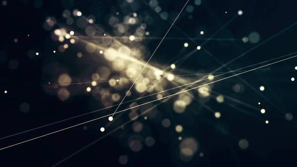 parlayan parçacıklar ve çizgiler