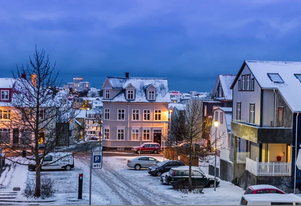 Skolavordustigur strada nella parte centrale di Reykjavik — Foto Stock