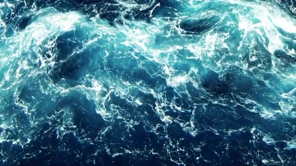 Wild water ocean waves — Stock Video