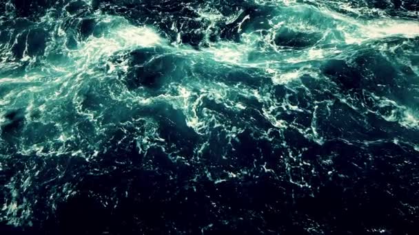 Divoké vody oceánu vlny — Stock video
