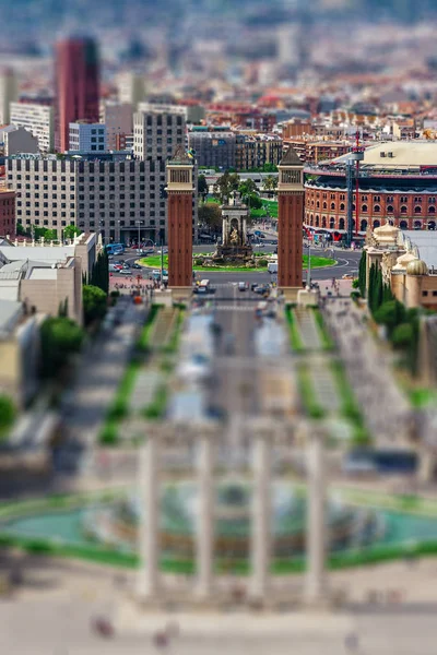 Zajímavosti Barcelona, Plaza de Espana, Katalánsko, Španělsko. — Stock fotografie