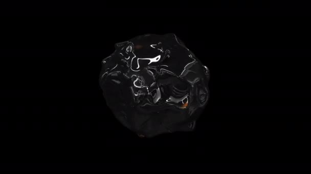 Superfície ondulada cinzenta na esfera — Vídeo de Stock