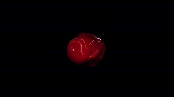 Czerwone faliste powierzchni sfery — Wideo stockowe