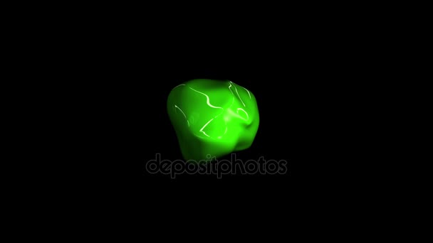 Surface ondulée verte sur la sphère — Video