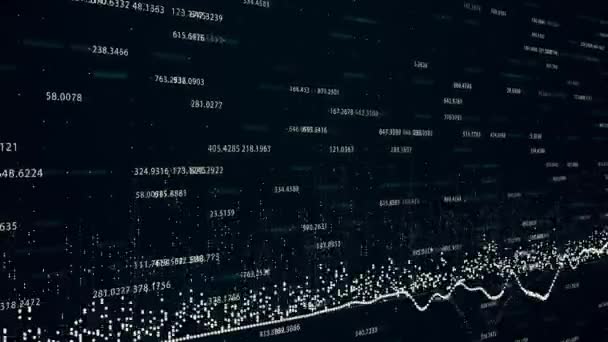 Växande diagram och flödande räknare av nummer — Stockvideo