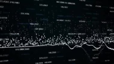 büyüyen grafikler ve sayıların akan sayaçları