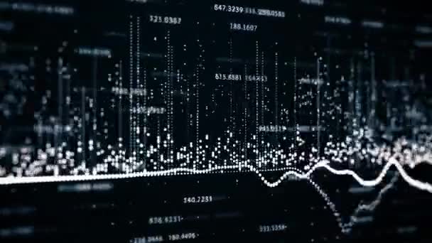 Gráficos crescentes e contadores fluidos de números — Vídeo de Stock