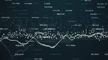 büyüyen grafikler ve sayıların akan sayaçları