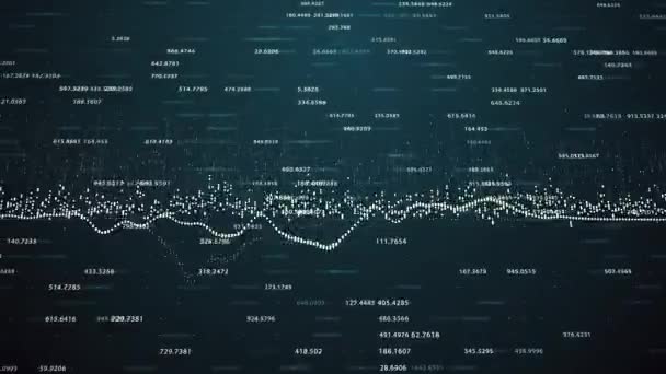 Gráficos crescentes e contadores fluidos de números — Vídeo de Stock