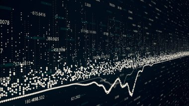 Finansal rakamları ve diyagramları arka plan