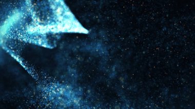 Parlayan parçacıklarla soyut arkaplan