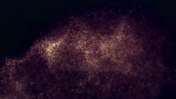 Leuchtende Lichter, Strahlen und funkelnde Teilchen — Stockvideo