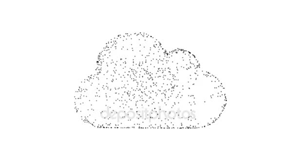 Cloud computing dai punti connessi in modo caotico — Video Stock