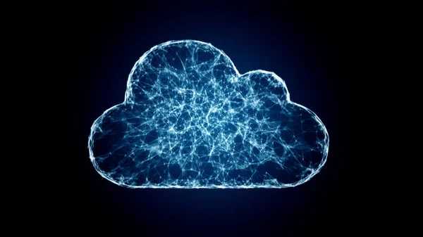 Cloud Computing, das Symbol der Cloud-Technologien — Stockfoto