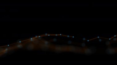 parlayan birbirine bağlı çokgenler ve noktalar