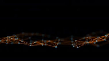 parlayan birbirine bağlı çokgenler ve noktalar