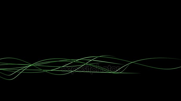Зеленые анимированные линии — стоковое видео