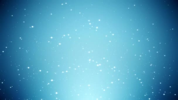 圣诞祝福视频卡 圣诞背景与闪亮的光 飘落的雪花和星星 视频背景 — 图库视频影像