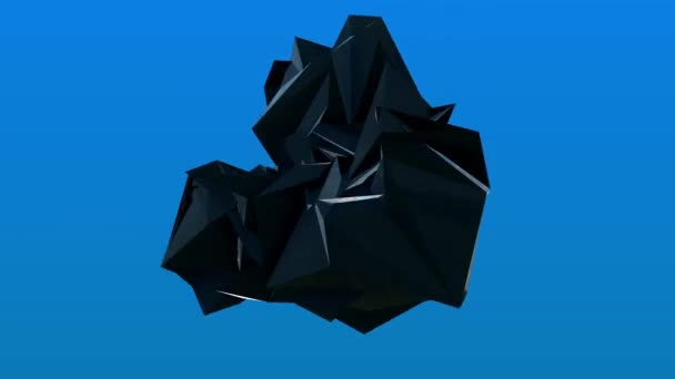 Schwarze Abstraktion Auf Farbigem Hintergrund Schleife Material Design Animation — Stockvideo