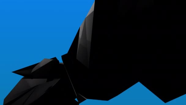 abstraction noire 3d sur fond de couleur animation de conception de matériel de boucle 4k 