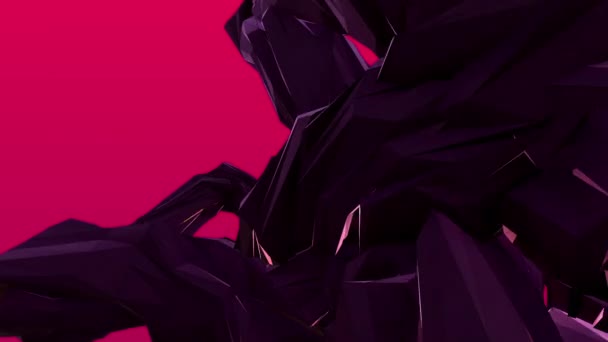abstraction noire 3d sur fond de couleur animation de conception de matériel de boucle 4k 