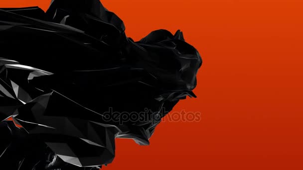 Negro Abstracción Sobre Fondo Color Bucle Animación Diseño Materiales — Vídeo de stock