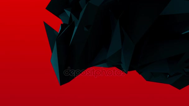 彩色背景4K 环材料设计动画的黑色抽象 — 图库视频影像