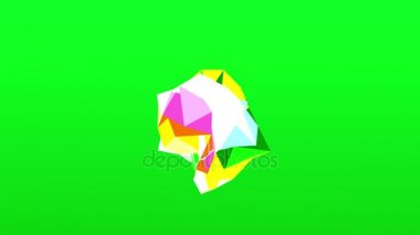 Turuncu animasyon geometrik soyutlama