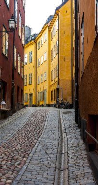 tarihi kent Stockholm'de sokak görünümü
