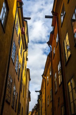tarihi kent Stockholm'de sokak görünümü