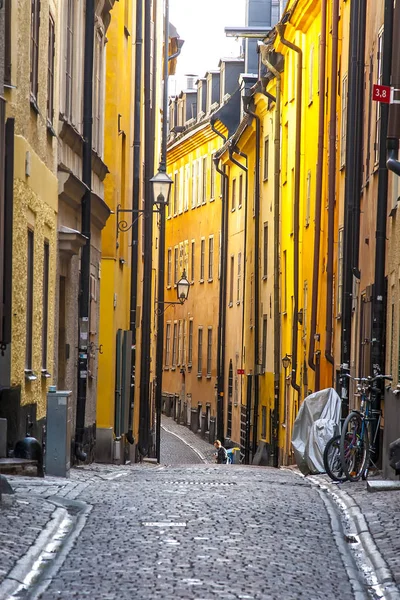 Vista Sulla Strada Della Città Vecchia Stoccolma — Foto Stock