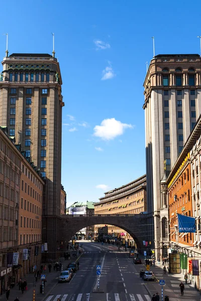 Vista sulla strada della città vecchia di Stoccolma — Foto Stock